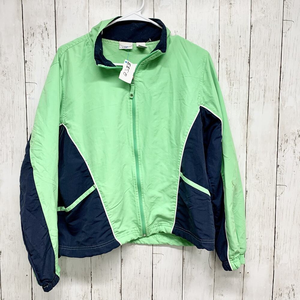 Vintage Kim Rogers Petite Jacket Women Size PXL Collared Full Zip Windbreaker